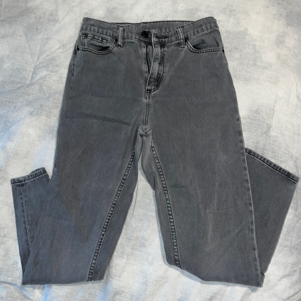 UO BDG Mom High Rise Grey Jeans